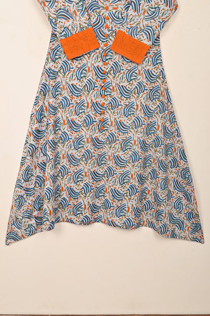 TS-237-Gray - 1 Pc Cotton Printed Ready to Wear Frock