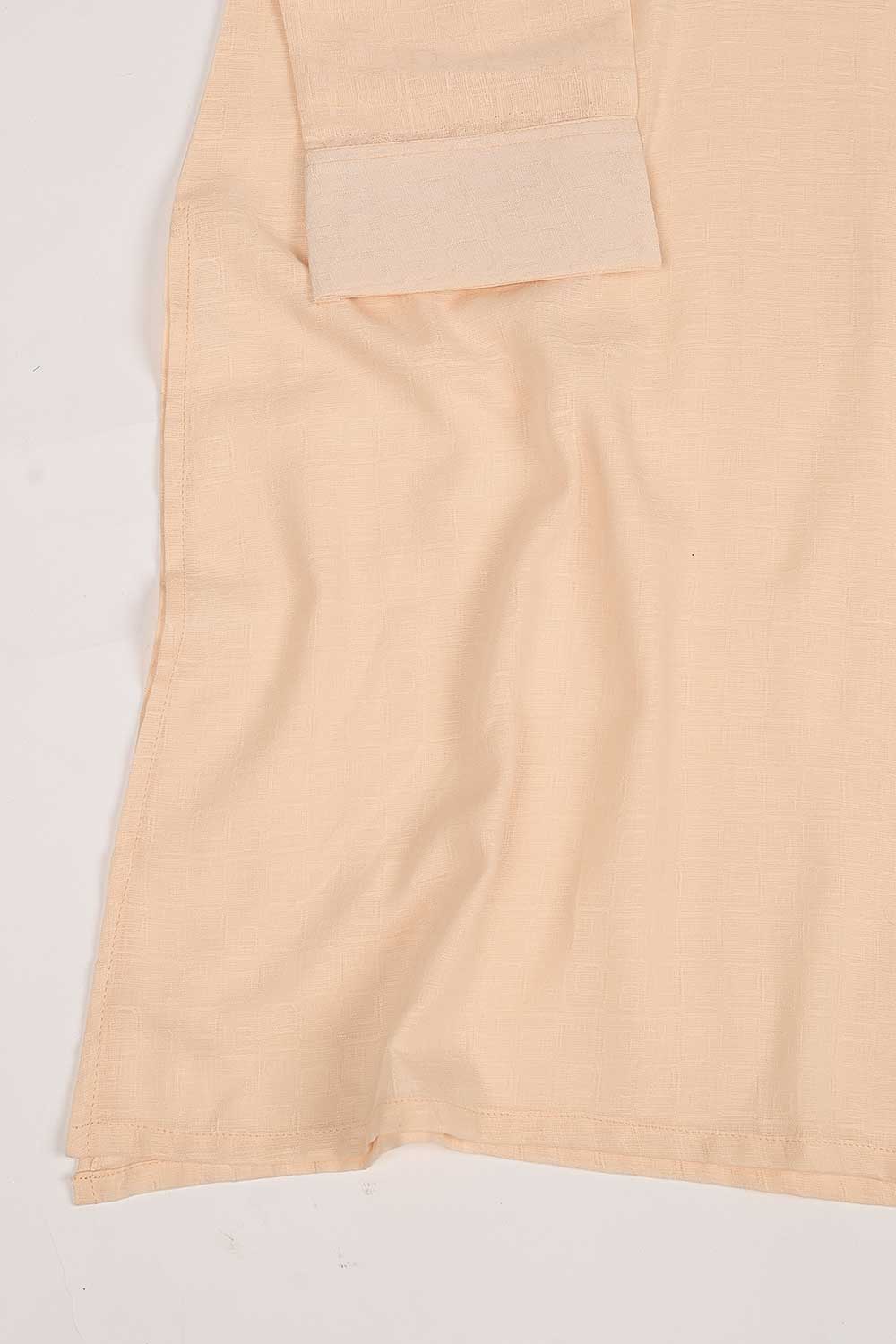 STP-168A-Peach - 2PC SELF JACQUARD LAWN STITCHED