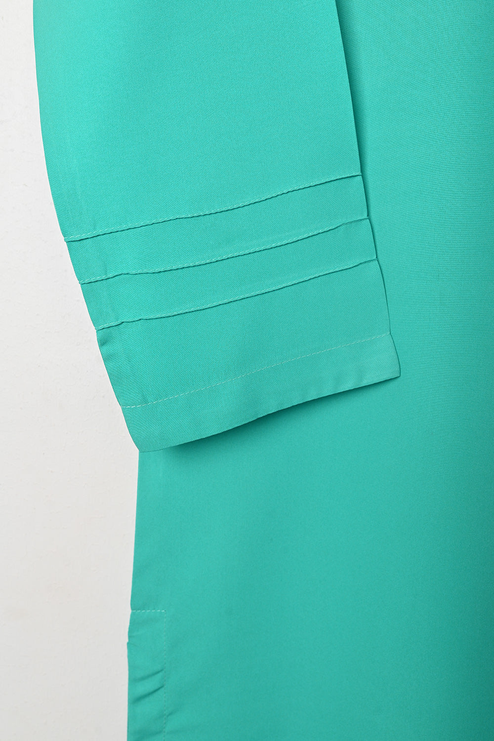 STP-271A- Sea Green - 2Pc Ready to Wear Malai Solid Dress