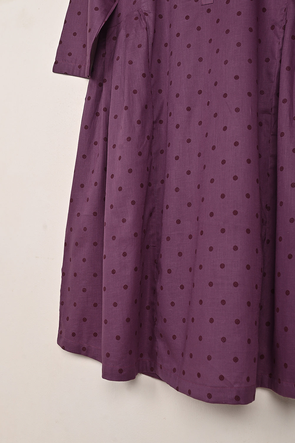 STP-217A-Purple - 2 Pc Ready to Wear Cotton Printed Co-Ord Dress