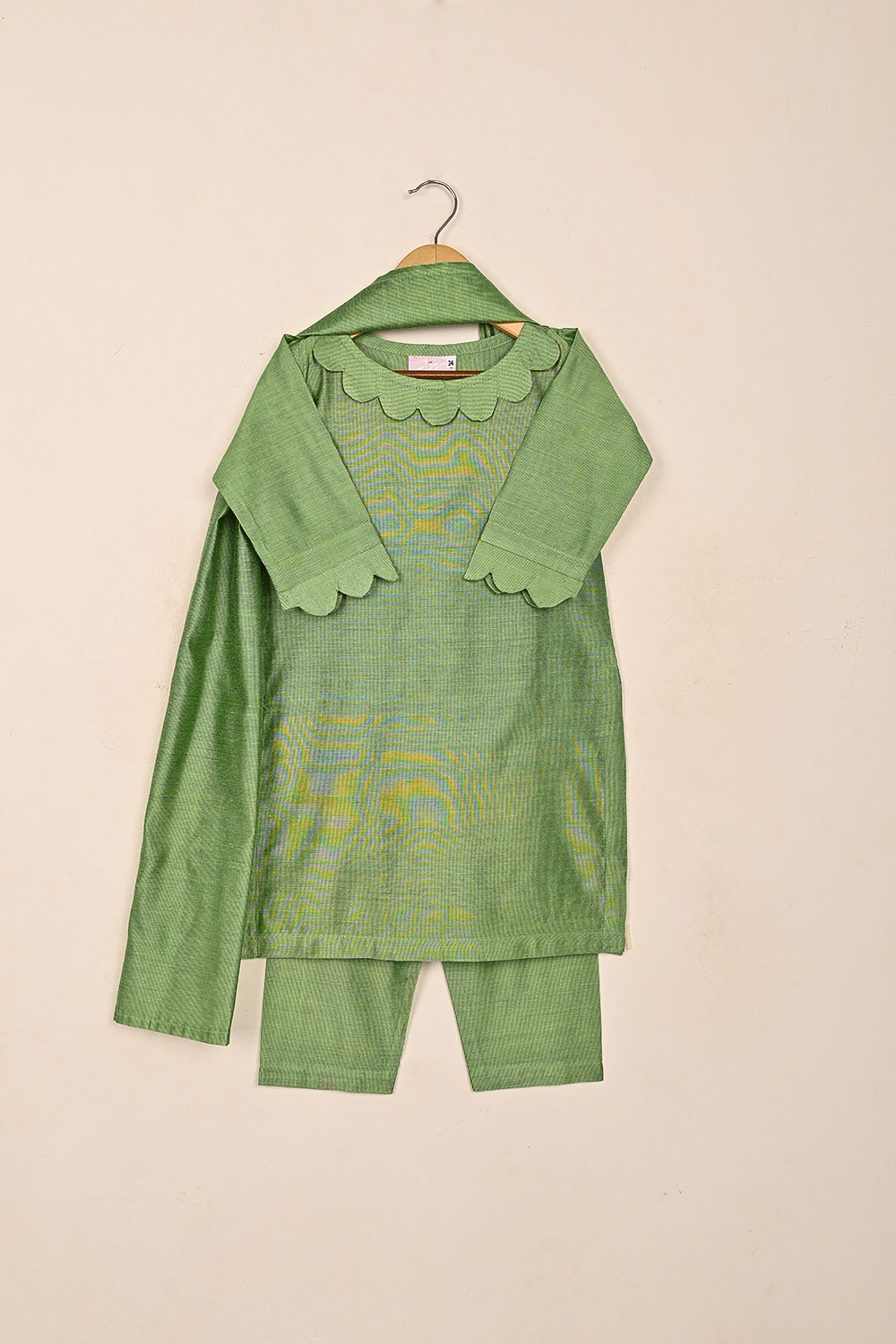 TKF-233-Pista - Kids 3Pc Ready to Wear Khaddi Dress