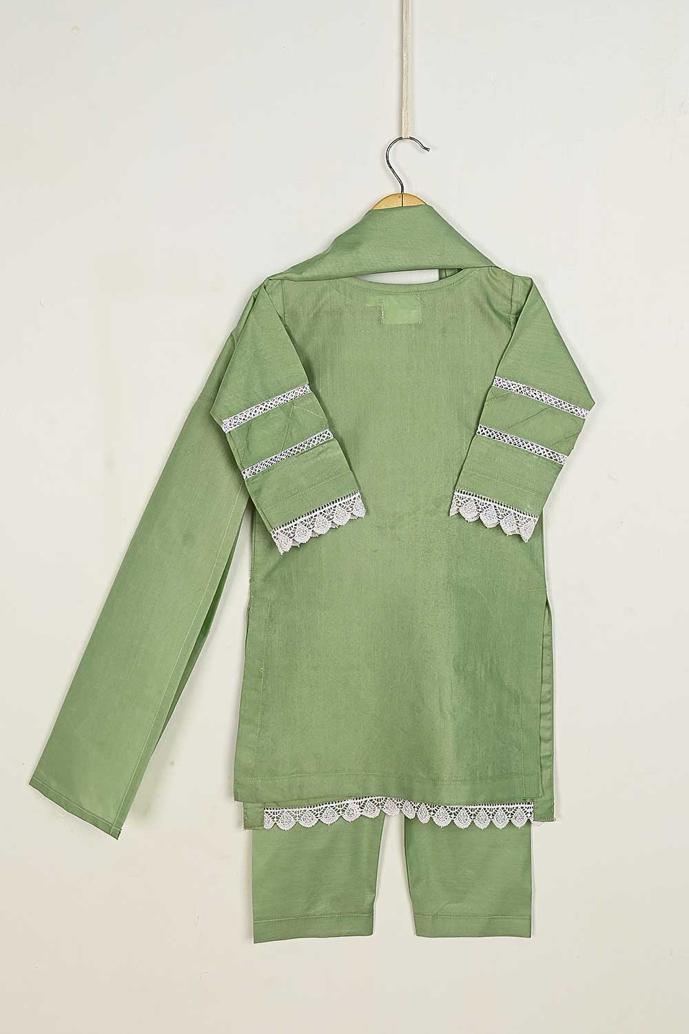 TKF-71-Pista - Kids 3Pc Pc Cotton Dress With Cotton Trouser