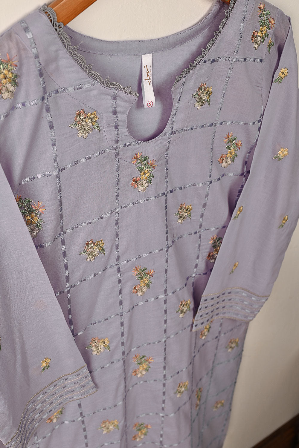 STP-176B-Purple - 2PC EMBROIDERED COTTON