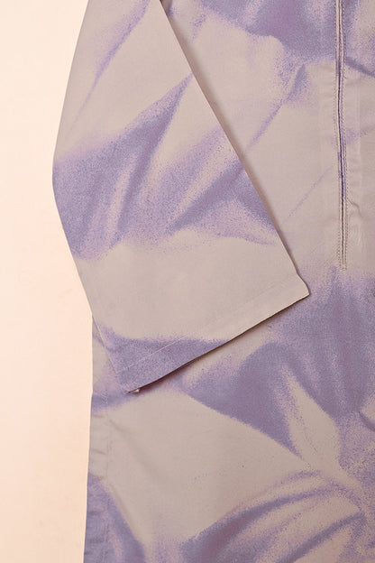 STP-206D-Light Purple - Women 2Pc Ready to Wear Spray Contoured Malai Fabric Co-Ord Set