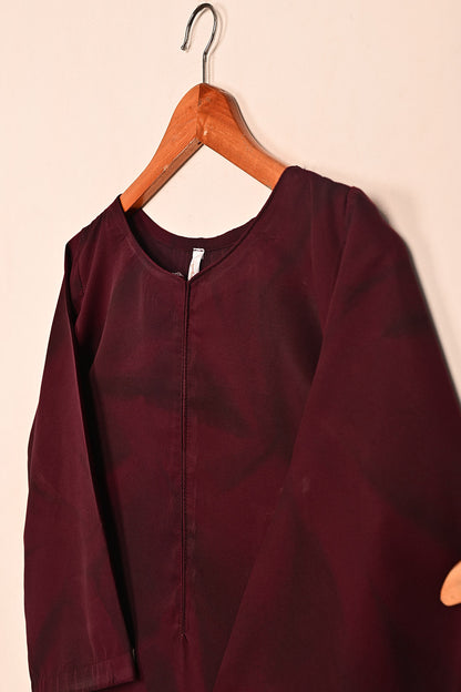 STP-206A-Maroon - Women 2Pc Ready to Wear Spray Contoured Malai Fabric Co-Ord Set