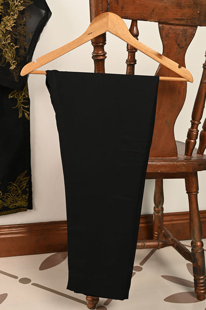 STP-182-BLACK - 2Pc Organza Embroidered Dress