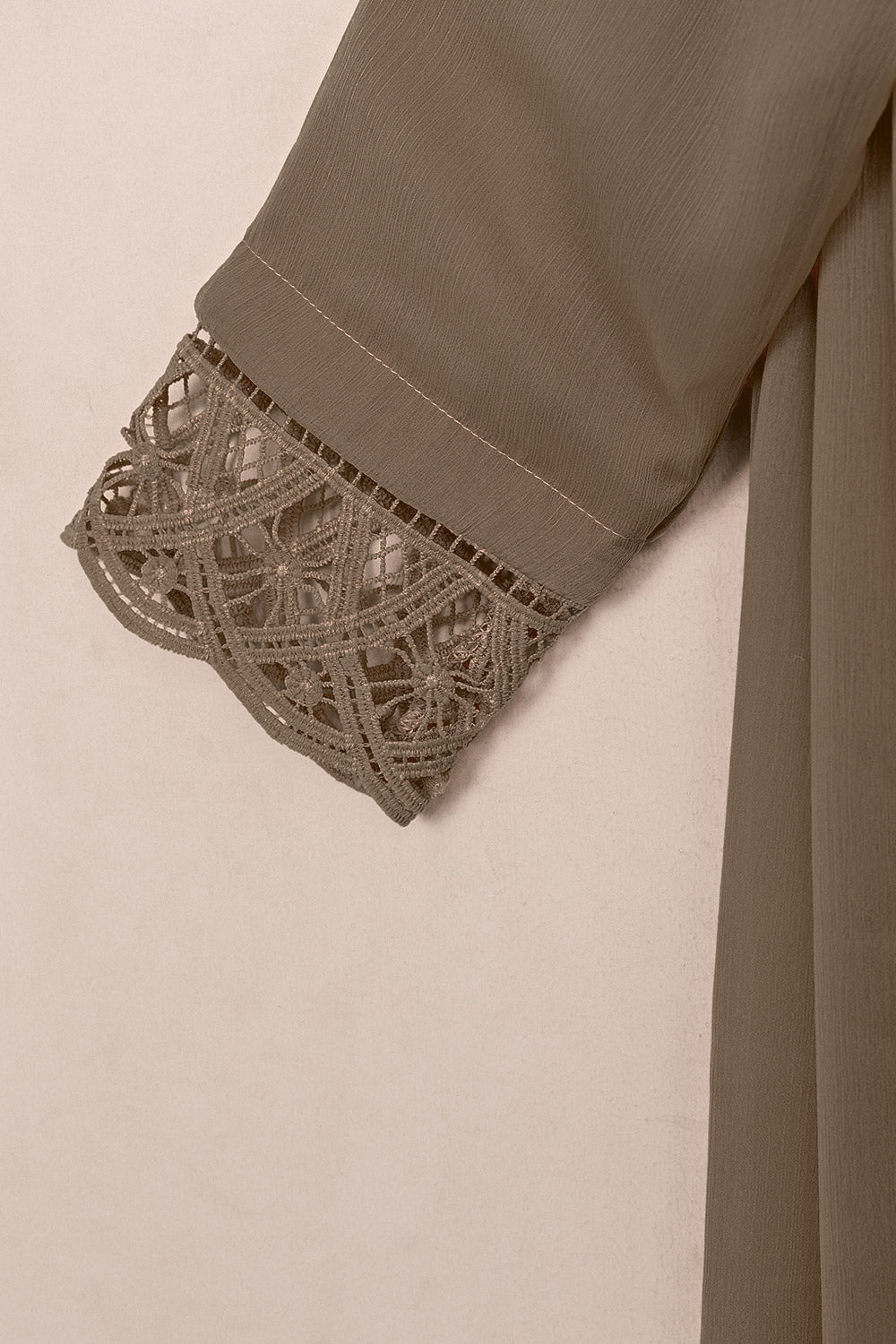 RTW-247-Brown - 3Pc Ready To Wear Chiffon Frock