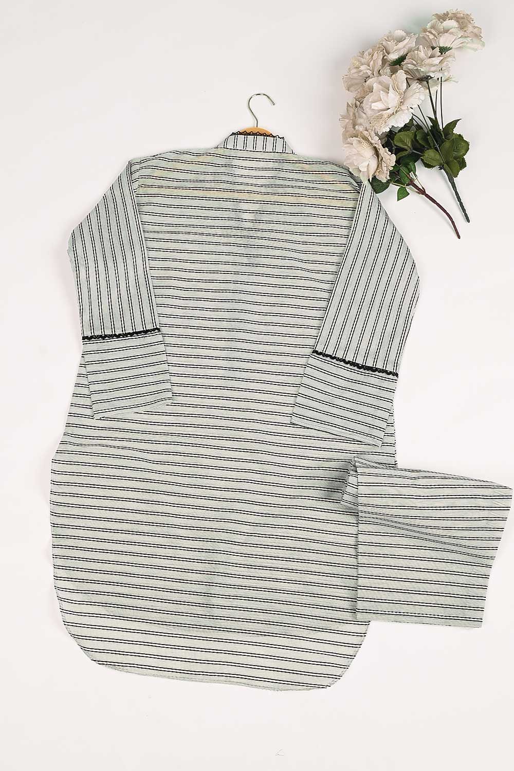 STP-167A-Grey - 2PC SELF JACQUARD LAWN STITCHED