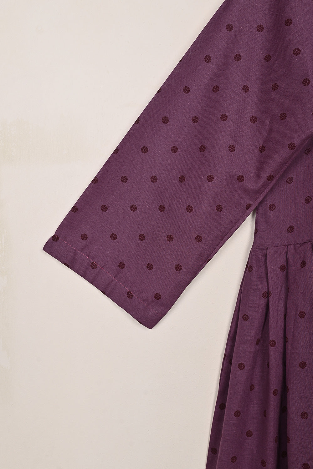 STP-217A-Purple - 2 Pc Ready to Wear Cotton Printed Co-Ord Dress