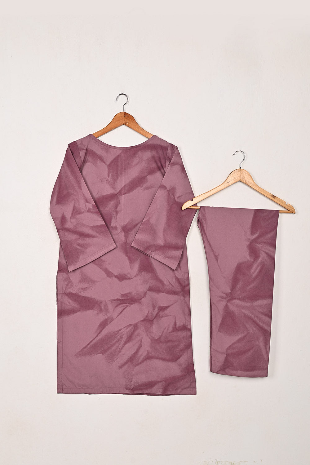 STP-206T-Rose Tea - Women 2Pc Ready to Wear Spray Contoured Malai Fabric Co-Ord Set