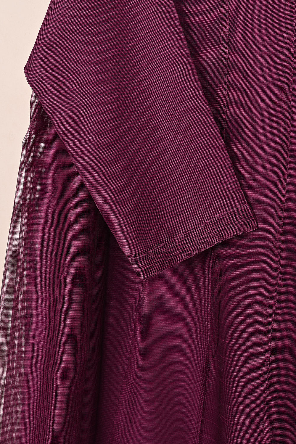 RTW-226-Royal Fuchsia -  3Pc Ready to Wear Khaddi Net Frock