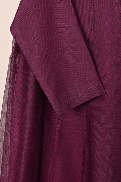 RTW-226-Royal Fuchsia -  3Pc Ready to Wear Khaddi Net Frock