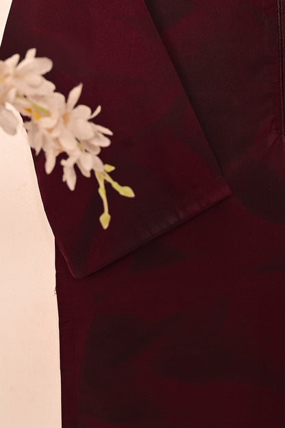 STP-206A-Maroon - Women 2Pc Ready to Wear Spray Contoured Malai Fabric Co-Ord Set