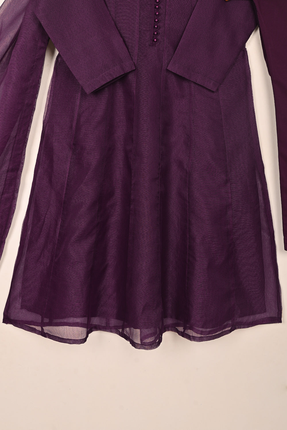 RTW-250-Purple -  3Pc Ready to Wear Javeria Net Frock