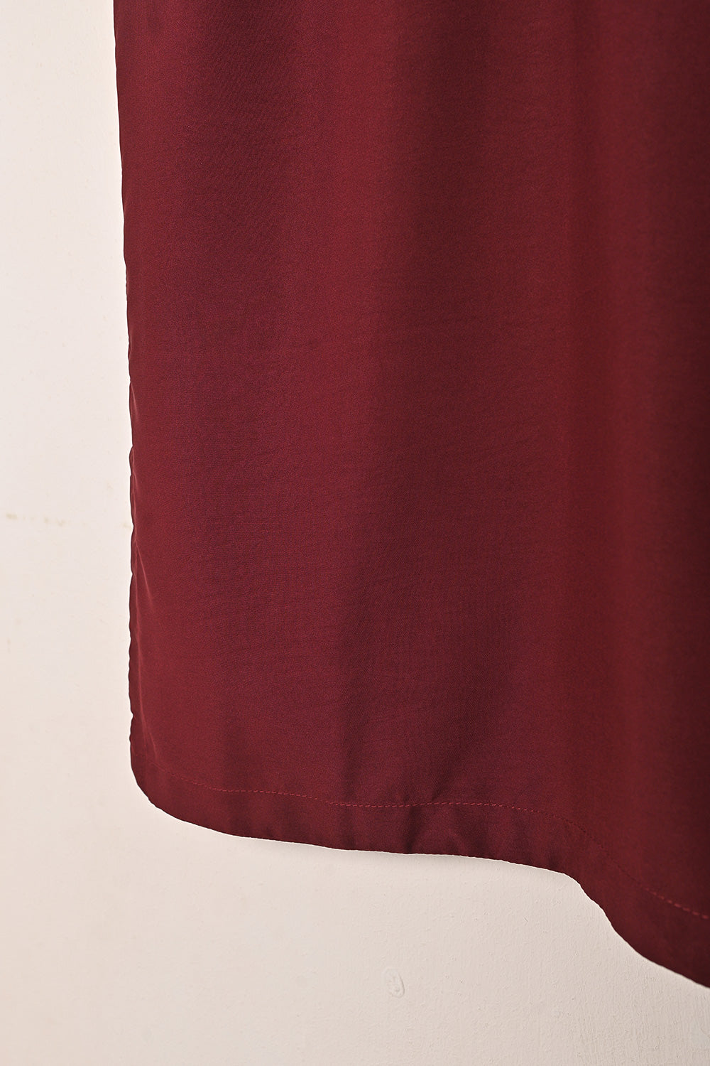 STP-237A-Maroon - 2Pc Ready to Wear Malai Solid Dress