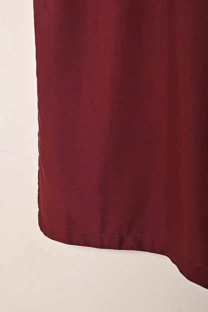 STP-237A-Maroon - 2Pc Ready to Wear Malai Solid Dress