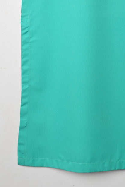 STP-271A- Sea Green - 2Pc Ready to Wear Malai Solid Dress