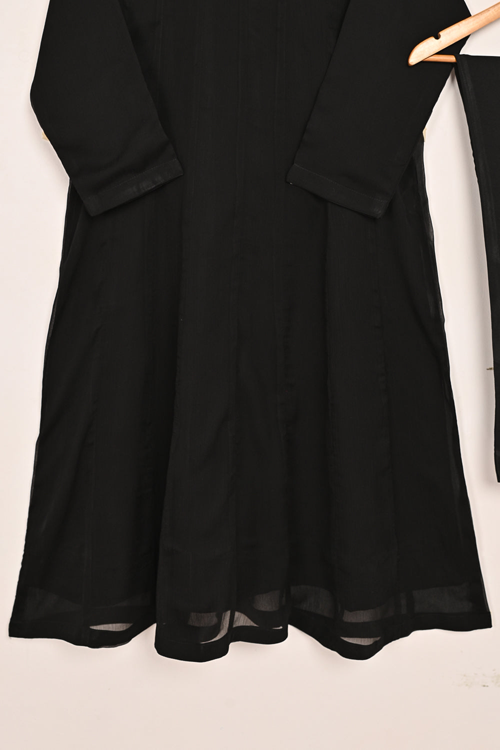 RTW-193-Black -  3Pc Ready To Wear Chiffon Frock