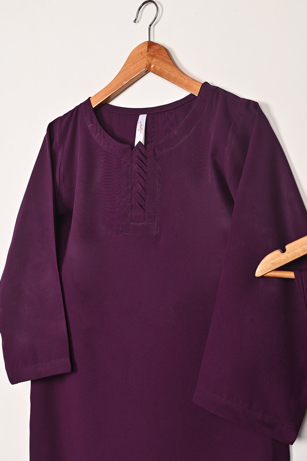 STP-218A-Magenta - 2Pc Ready to Wear Malai Solid Dress