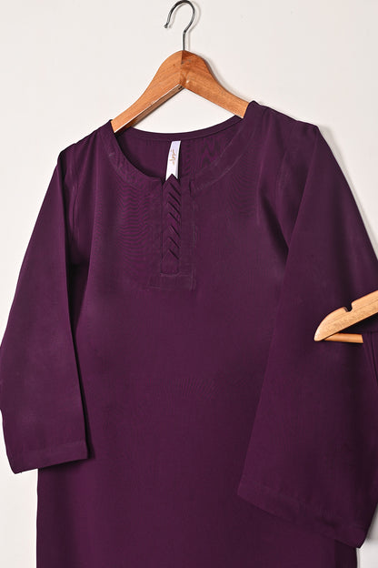 STP-218A-Magenta - 2Pc Ready to Wear Malai Solid Dress