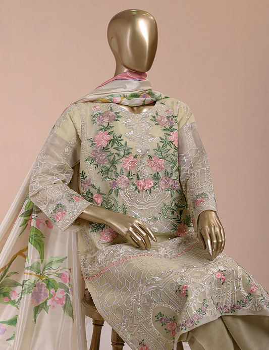 3 Pc Khaddi Lawn Unstitched Embroidered Dress (TP-15)