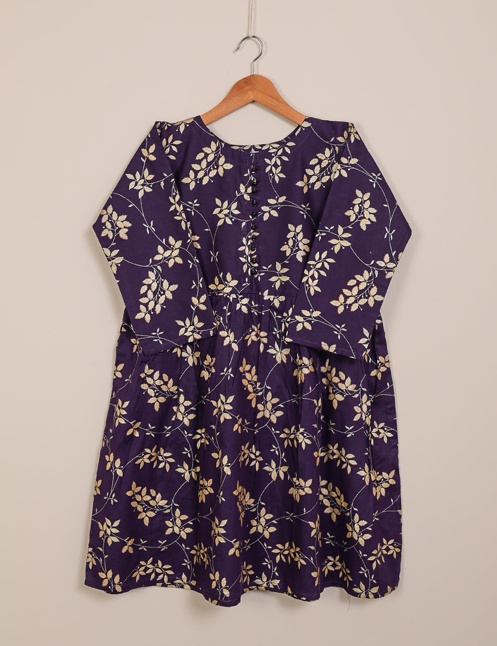 TS-126-Purple-Midnight Glory - Cotton Printed Frock