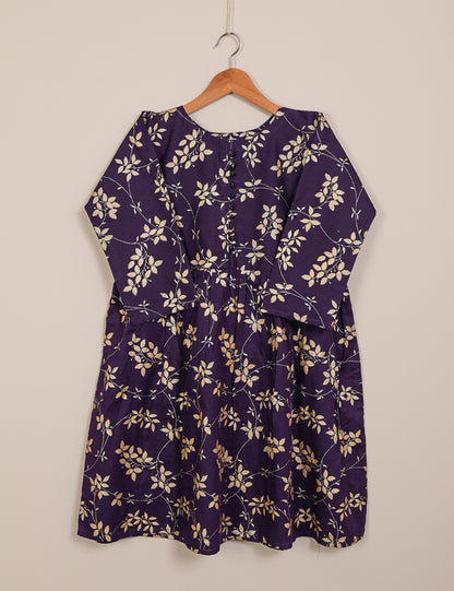 TS-126-Purple-Midnight Glory - Cotton Printed Frock