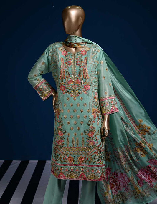 3 Pc Khaddi Lawn Unstitched Embroidered Dress (TP-11)