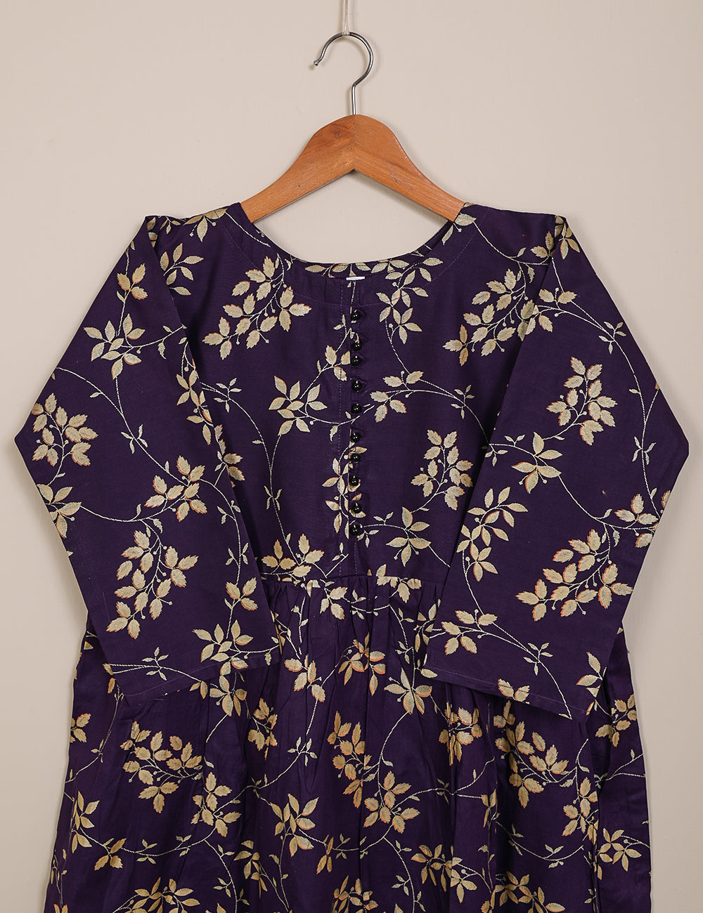 TS-126-Purple-Midnight Glory - Cotton Printed Frock