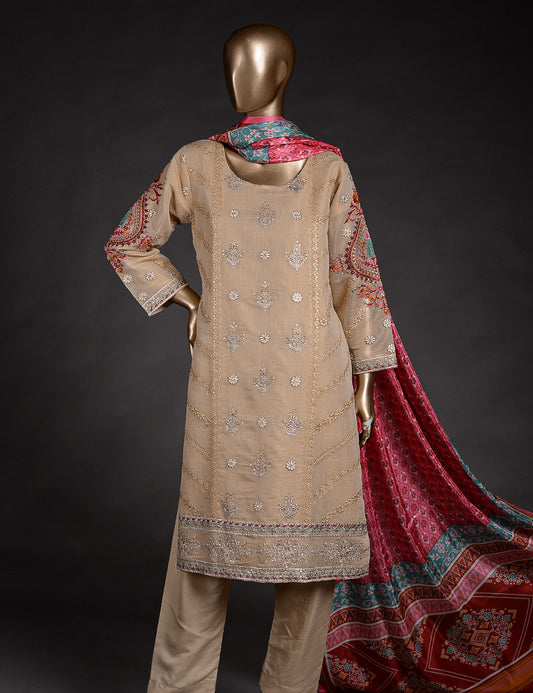 3 Pc Khaddi Lawn Unstitched Embroidered Dress (TP-20)