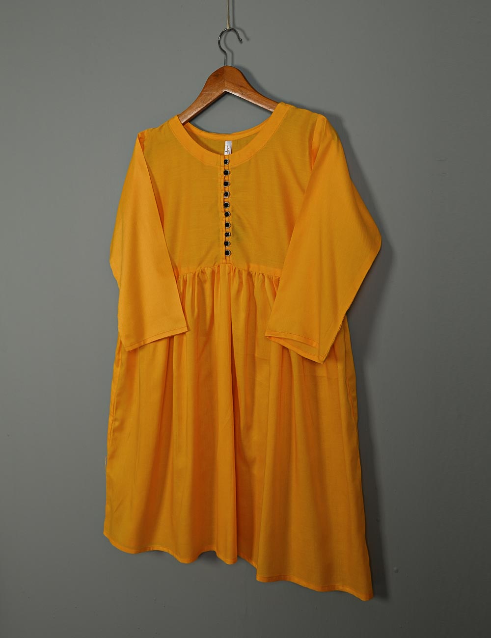 TS-164B-Yellow - Linen Frock