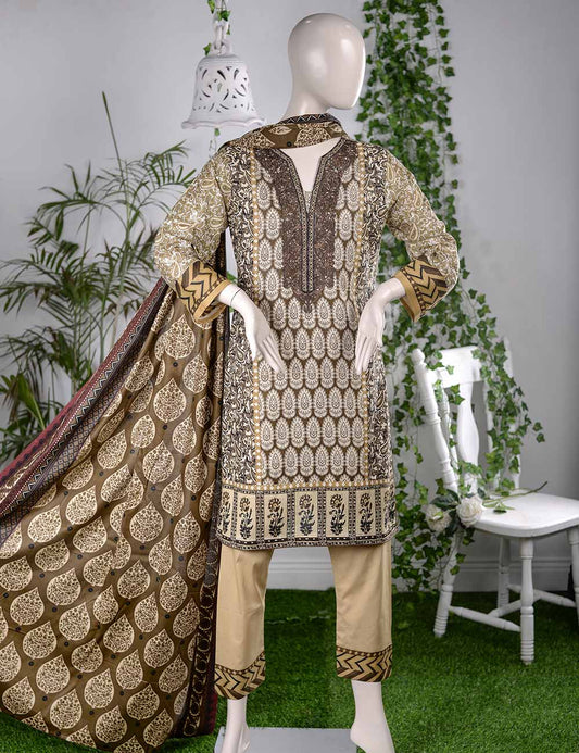 (AR-3A) Iridescent | Un-stitched Embroidered Lawn