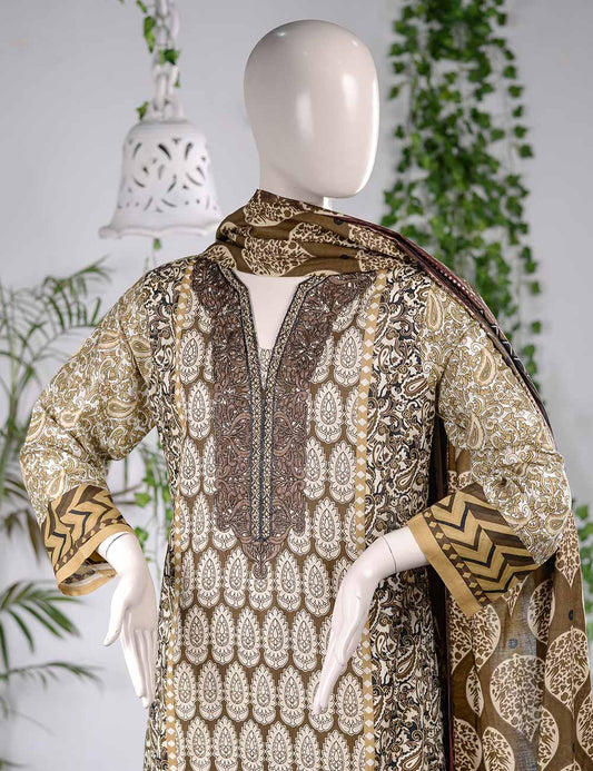 (AR-3A) Iridescent | Un-stitched Embroidered Lawn