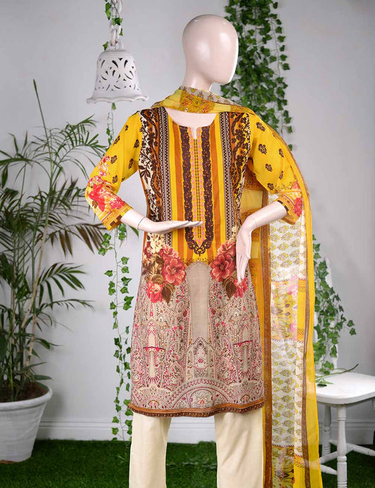 (AR-5A) Ineffable | Un-stitched Embroidered Lawn