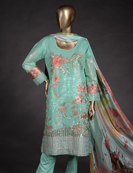 3 Pc Khaddi Lawn Unstitched Embroidered Dress (TP-24)