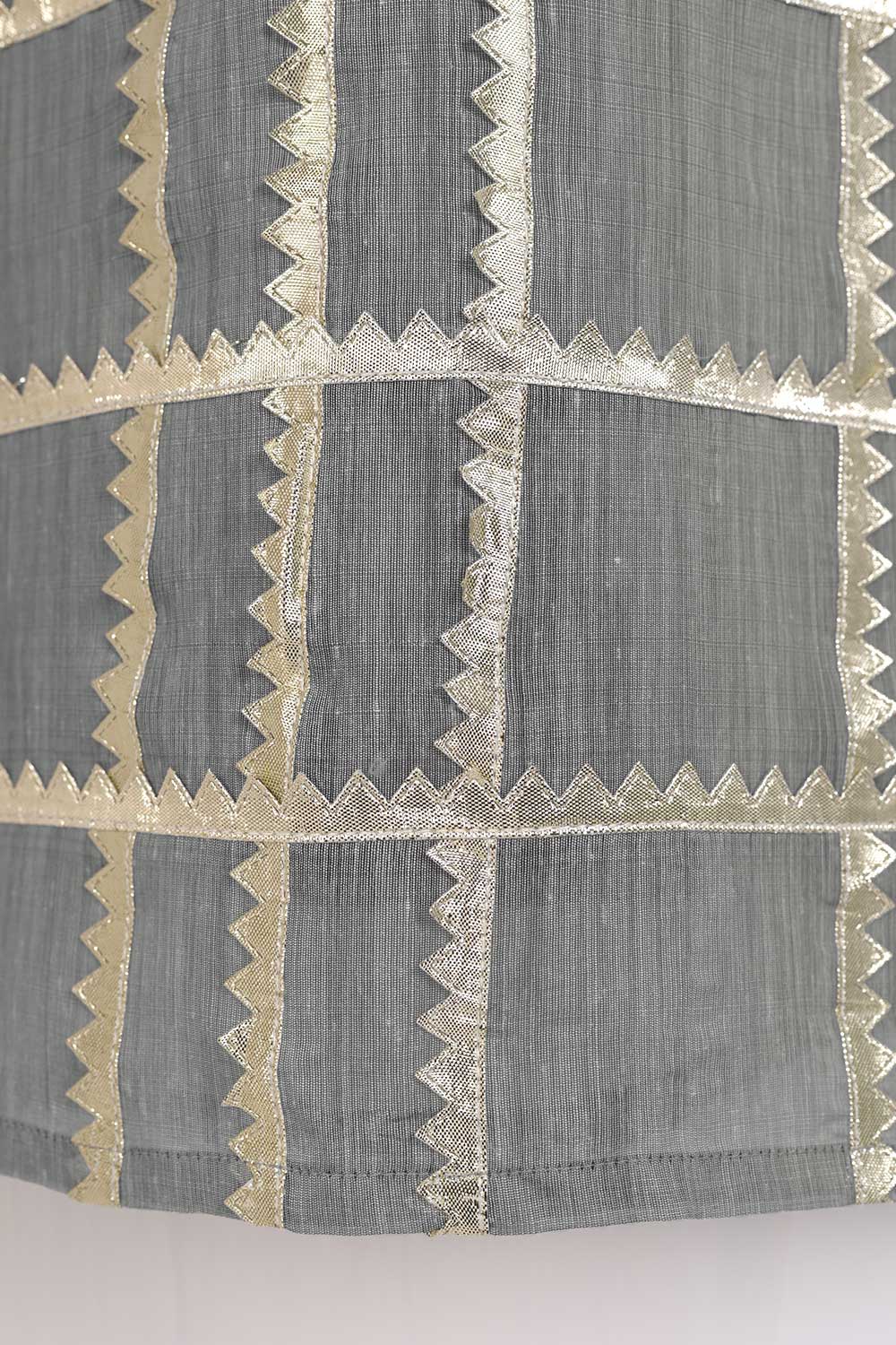 Paper Cotton Gotta Work Stitched Kurti - Bloodstone (T20-044B-Grey)