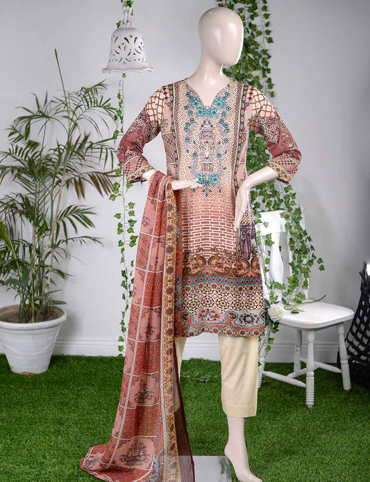 (AR-6A) Emethyst | Un-stitched Embroidered Lawn