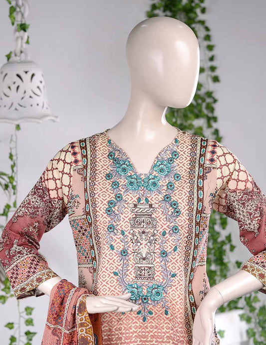 (AR-6A) Emethyst | Un-stitched Embroidered Lawn