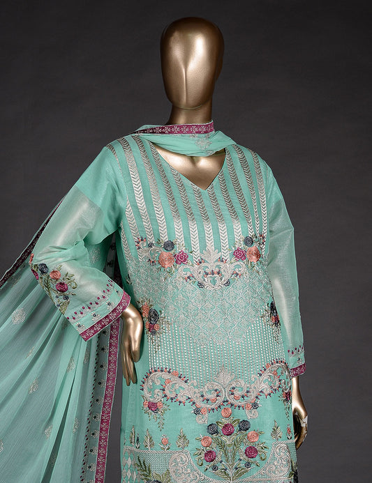 3 Pc Khaddi Lawn Unstitched Embroidered Dress (TP-25)