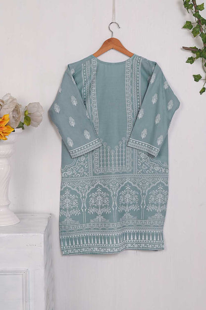 TS-220A-BlueishGrey - COTTON PRINTED STITCHED KURTI