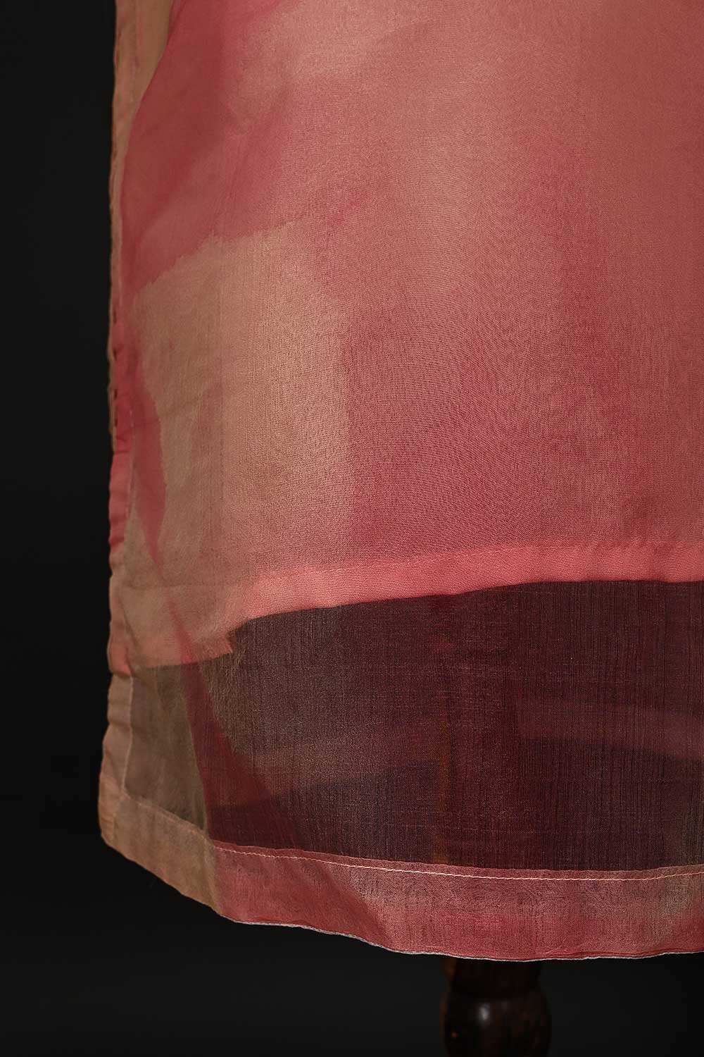 RTW-53-Pink -  3Pc Stitched Tie & Dye Organza Dress