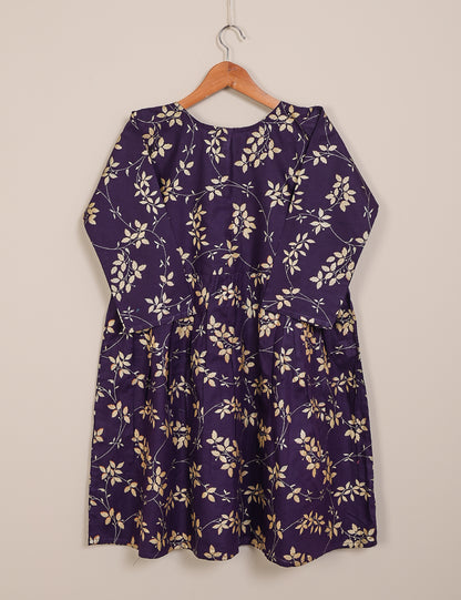 TS-126-Purple-Midnight Glory - Cotton Printed Frock