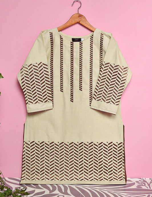 Cotton Embroidered Stitched Kurti - Cielo (T20-048A-Skin)