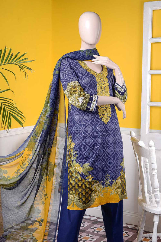 (LE-3A) Illusive Diva | Un-stitched Embroidered Lawn