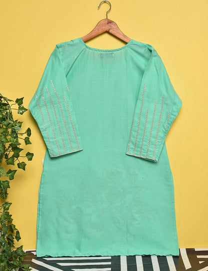 Cotton Embroidered Stitched Kurti - Rosa (TS-009B-SkyBlue)