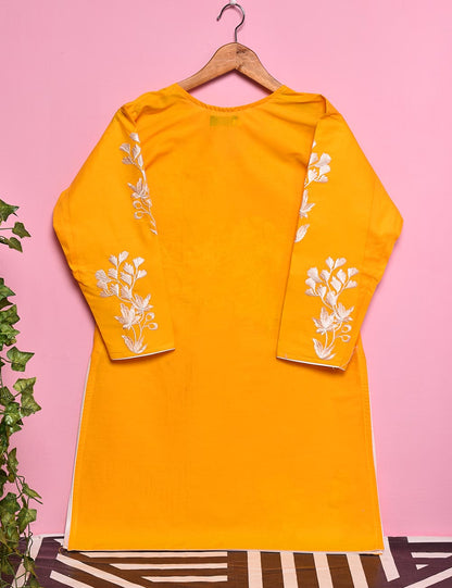 Cotton Embroidered Stitched Kurti - Sunbeam (TS-015A-Yellow)