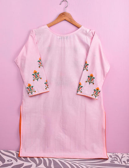 Cotton Embroidered Stitched Kurti - Glorious hues (TS-042C-Pink)