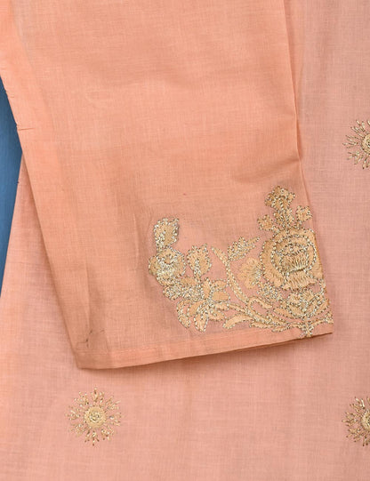 Cotton Embroidered Stitched Kurti - Wispy Flair (TS-044B-Pink)